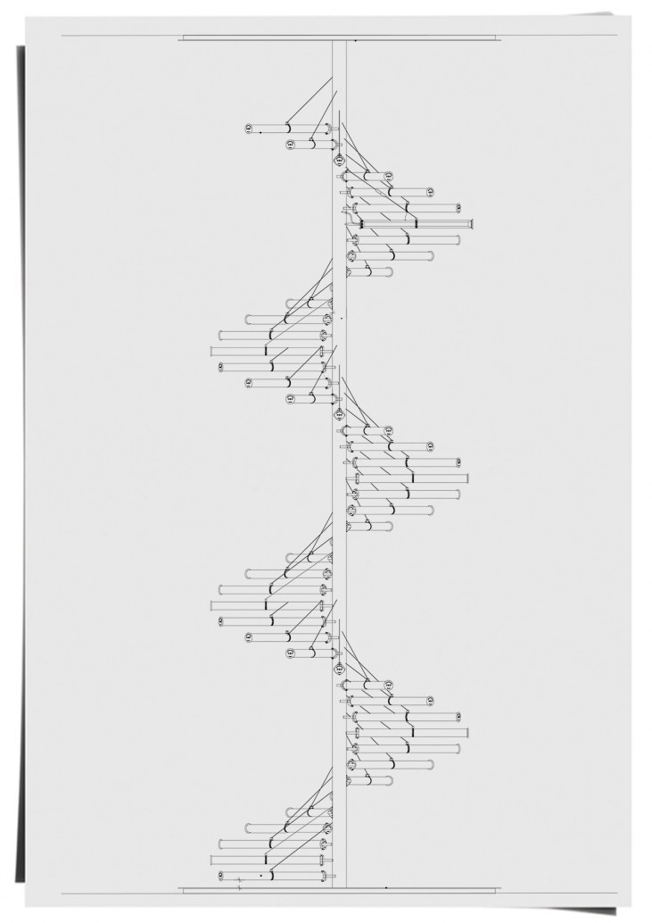 Helical chandelier