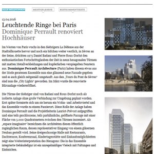 Presse BauNetz- Dominique Perrault renoviert Hochhäuser (04/2016)